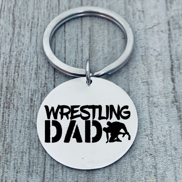 Wrestling Dad Keychain