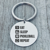 Pickleball Keychain - Eat Sleep Pickleball Repeat