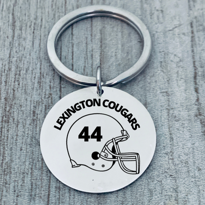 Personalized Engraved Football Keychain - Pick Style
