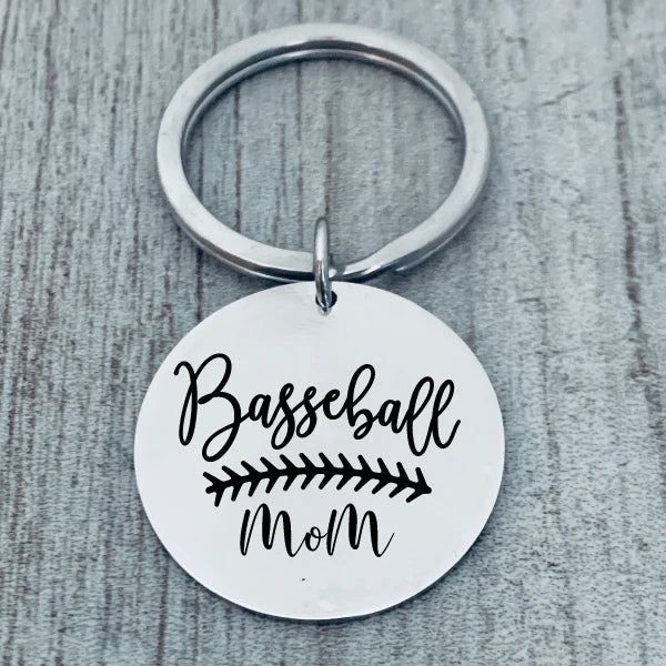 Baseball mom keychain clearance