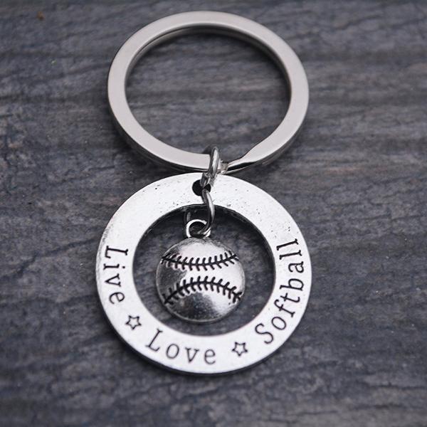 Live Love Softball Keychain - Sportybella