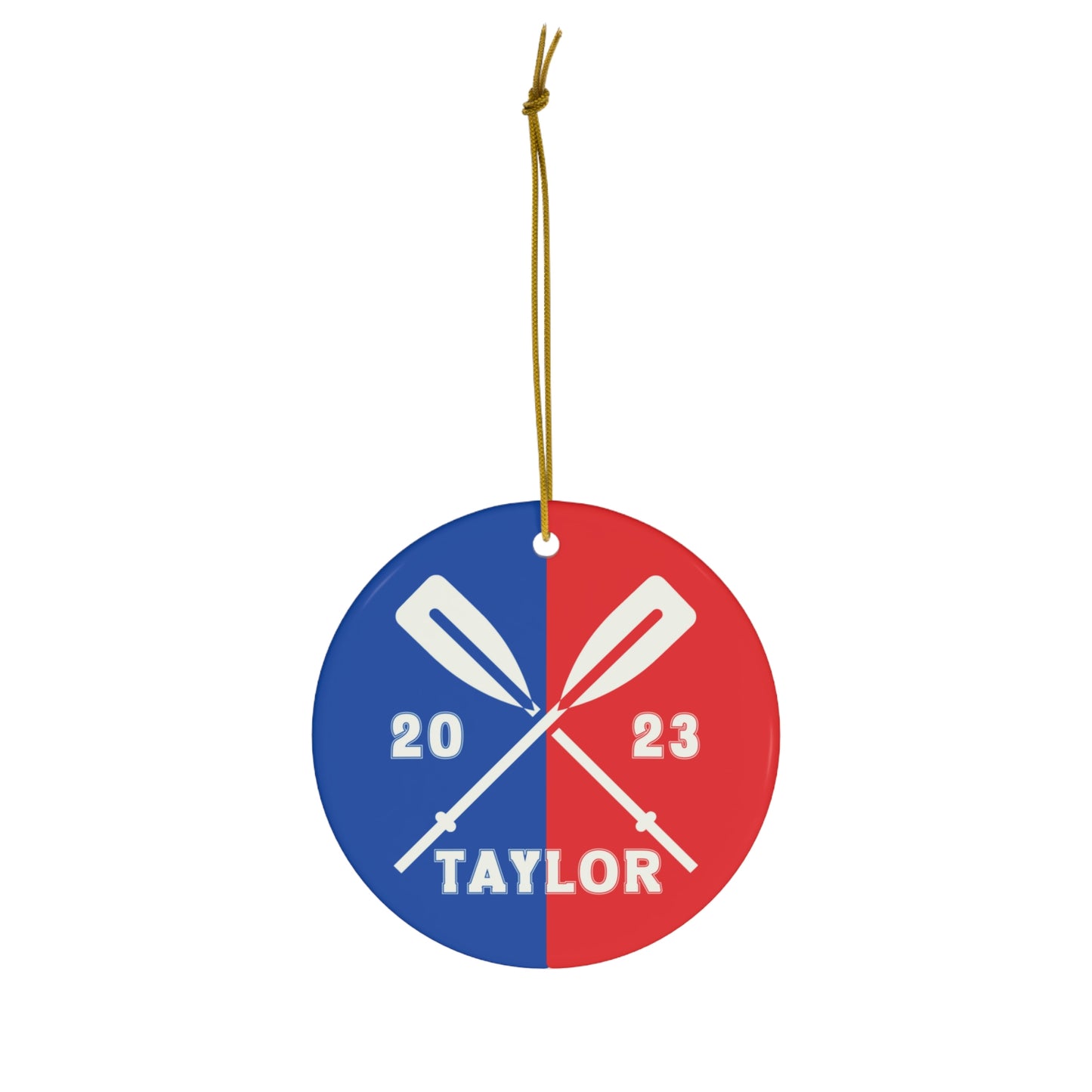 Personalized Christmas Rowing Ornament