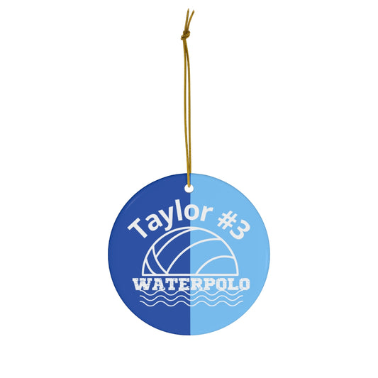 Personalized Waterpolo Christmas Ornament