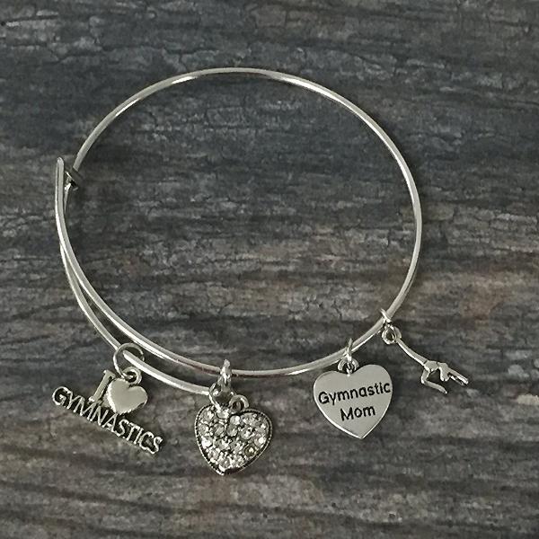 Gymnastics Mom Bangle Bracelet - Sportybella