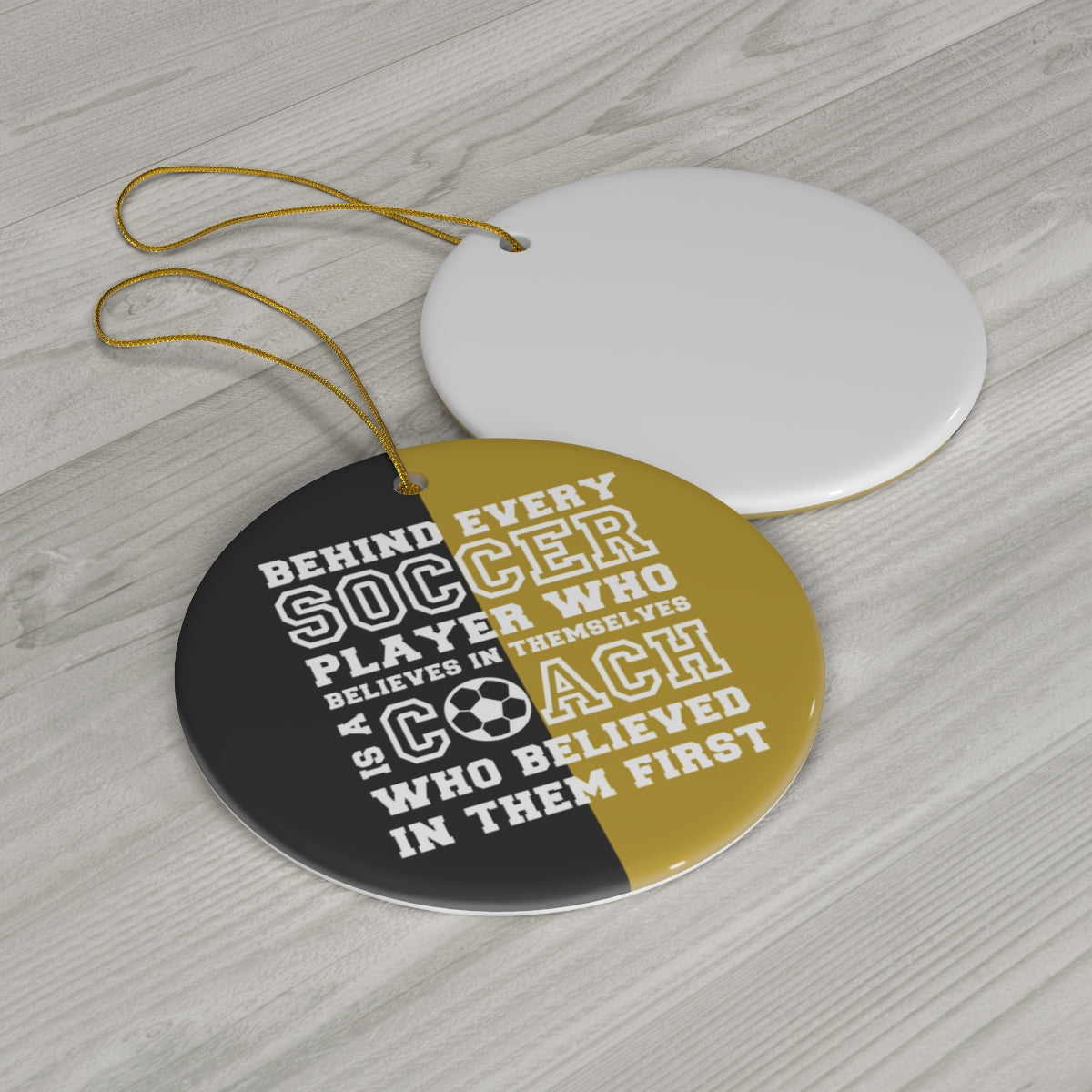 Soccer Coach Ornament, Personalized Soccer Coach Christmas Ornament, Customized Ceramic Tree Ornament Gift for Our Great Coaches, Christmas Present
