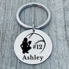 Personalized Softball Catcher Keychain