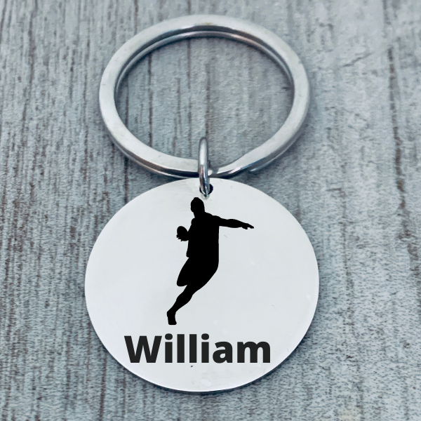 Personalized Track And Field Discus Keychain - Round - Pick Style