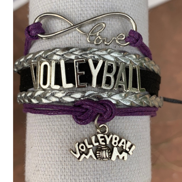 Volleyball Mom Infinity Bracelet - Pick Colors - Sportybella