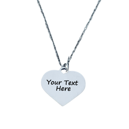 Engraved Heart Stainless Steel Necklace