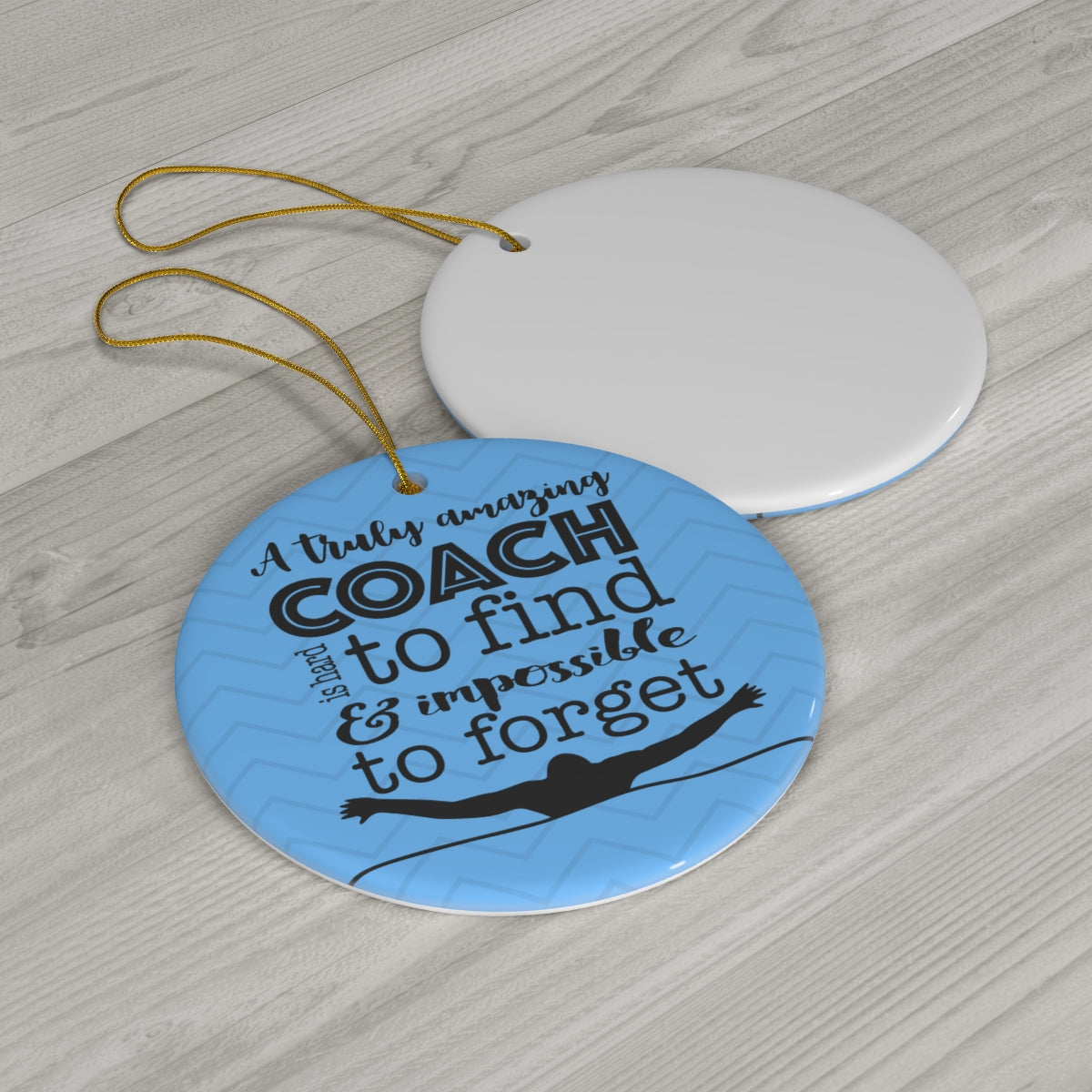 Swim Coach Gift, Swim Christmas Ornament, Amazing Coach is Hard to Find & Impossible to Forget