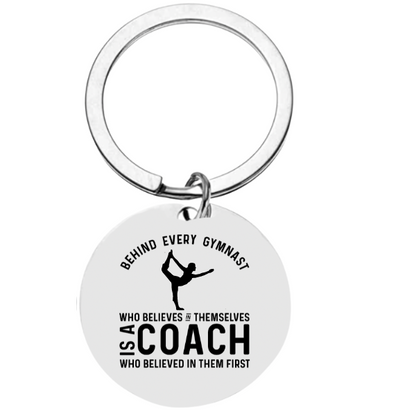 Gymnastics Coach Keychain - Believe In Yourself
