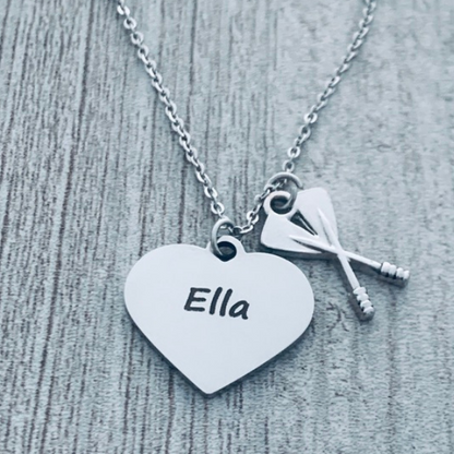 Personalized Engraved Rowing Necklace