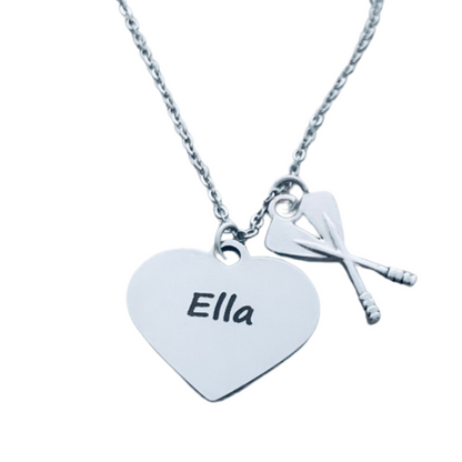 Personalized Engraved Rowing Necklace