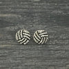 Volleyball jewelry gift set with crystal earrings and branding insert card, perfect for volleyball lovers