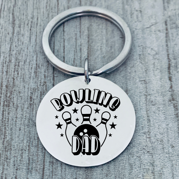 Bowling Dad Keychain