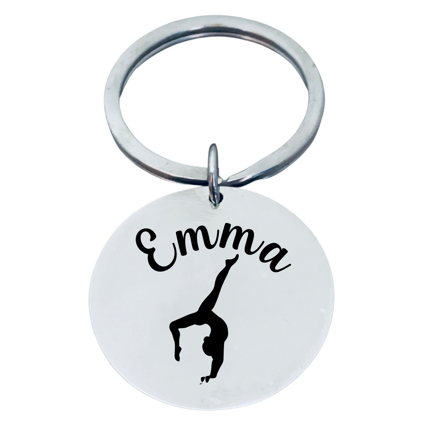 Personalized Engraved Gymnastics Keychain