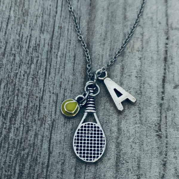 Personalized Tennis Charm Necklace