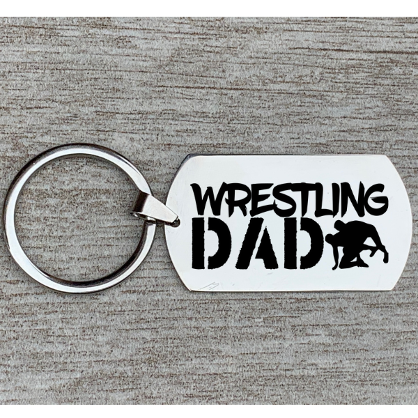 Wrestling Dad Keychain