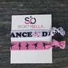 Dance Hair Ties - 5 pack - Pink White - Sportybella