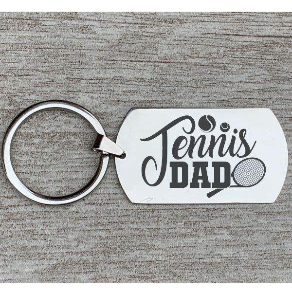 Tennis Dad Keychain