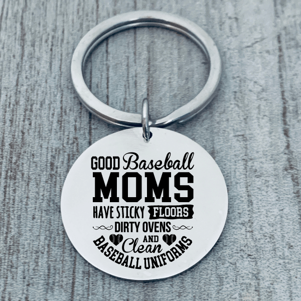 Good Baseball Mom Keychain