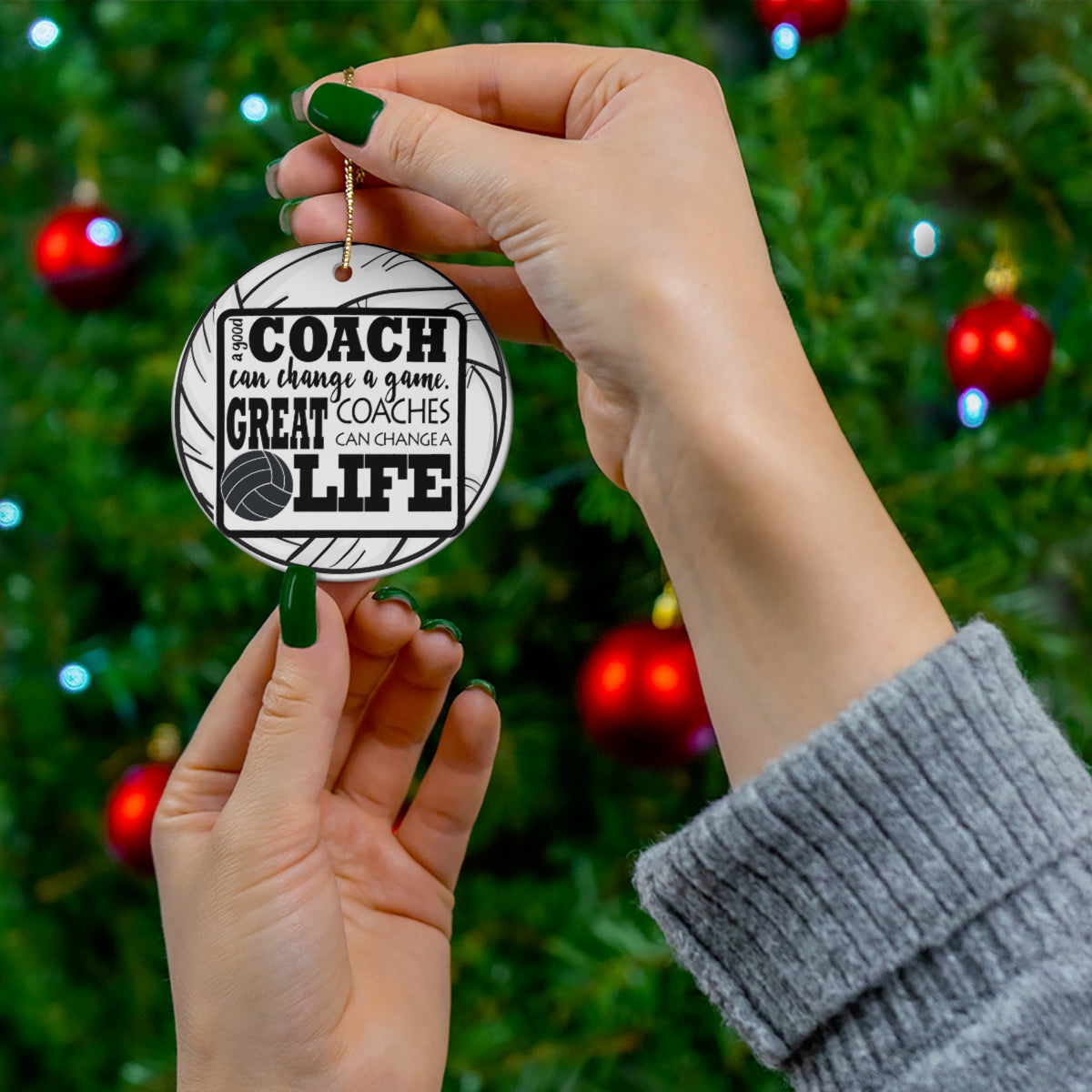 Volleyball Coach Christmas Ornament