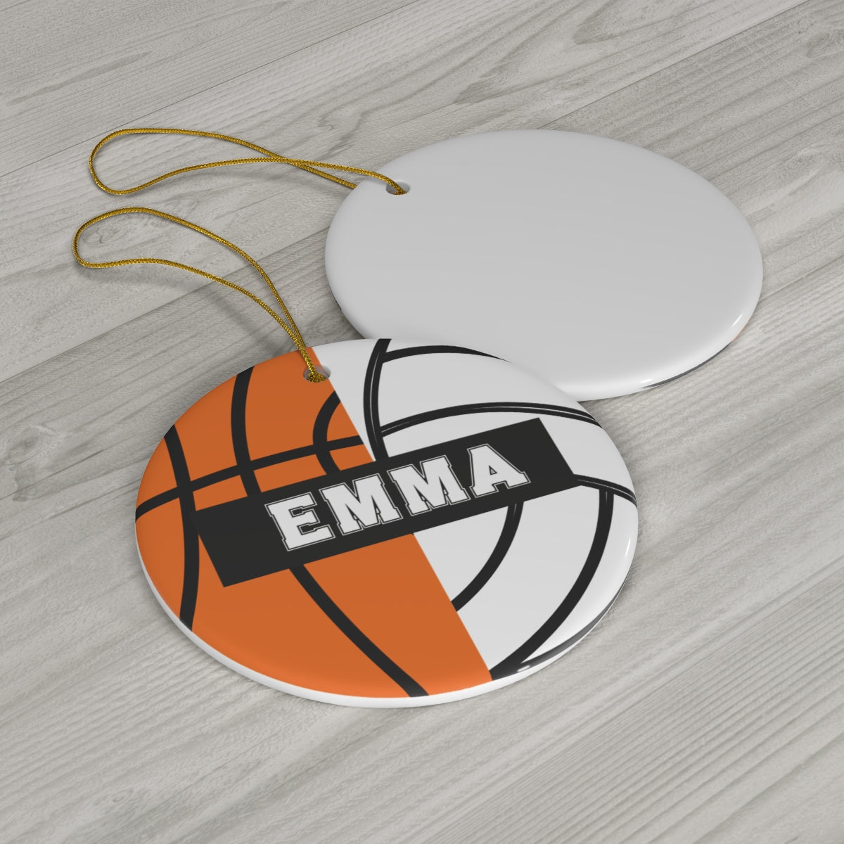 Basketball Volleyball Christmas Ornament - 2 Sport Athlete