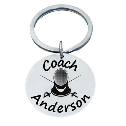 Personalized Fencing Coach Keychain