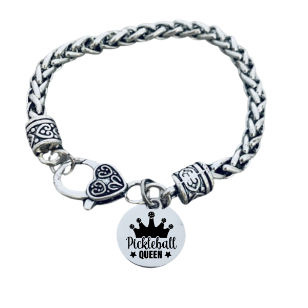 Pickleball Queen Charm Bracelet