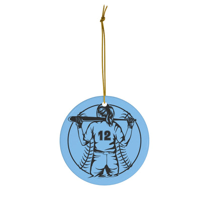 Softball Ornament, Personalized Softball Christmas Ornament
