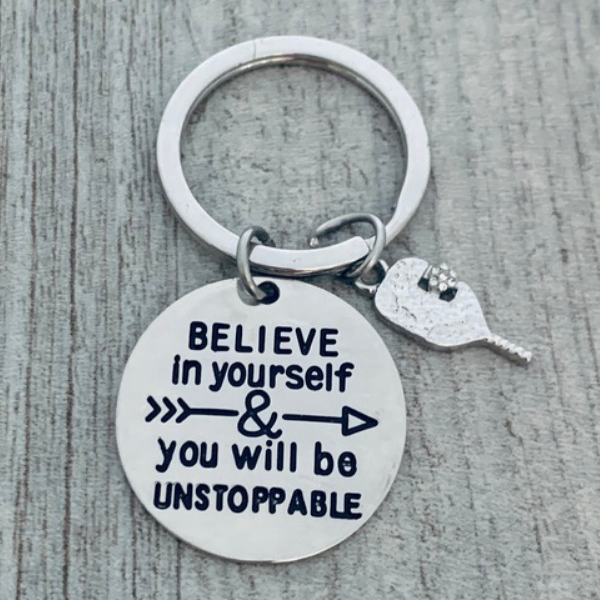 Pickleball Keychain - Believe in Yourself