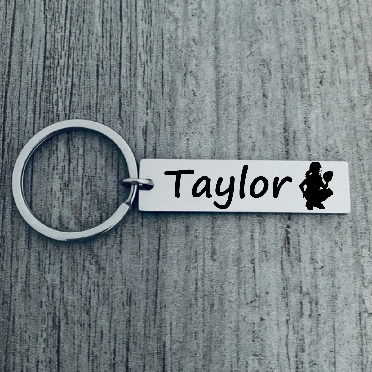 Personalized Softball Catcher Keychain