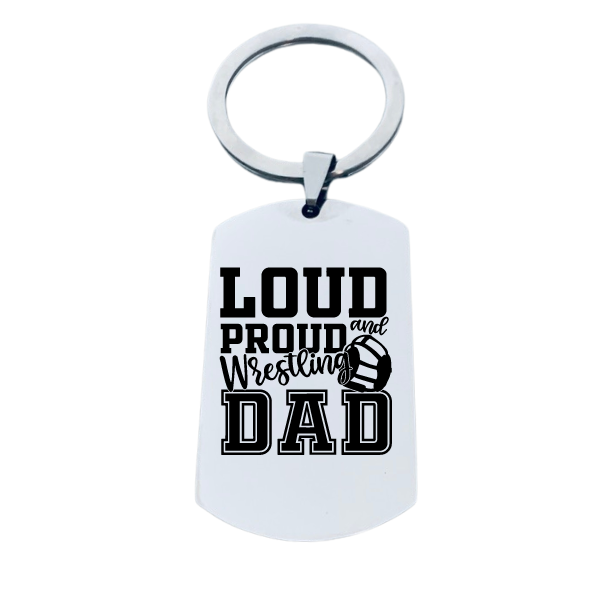 Wrestling Dad Keychain
