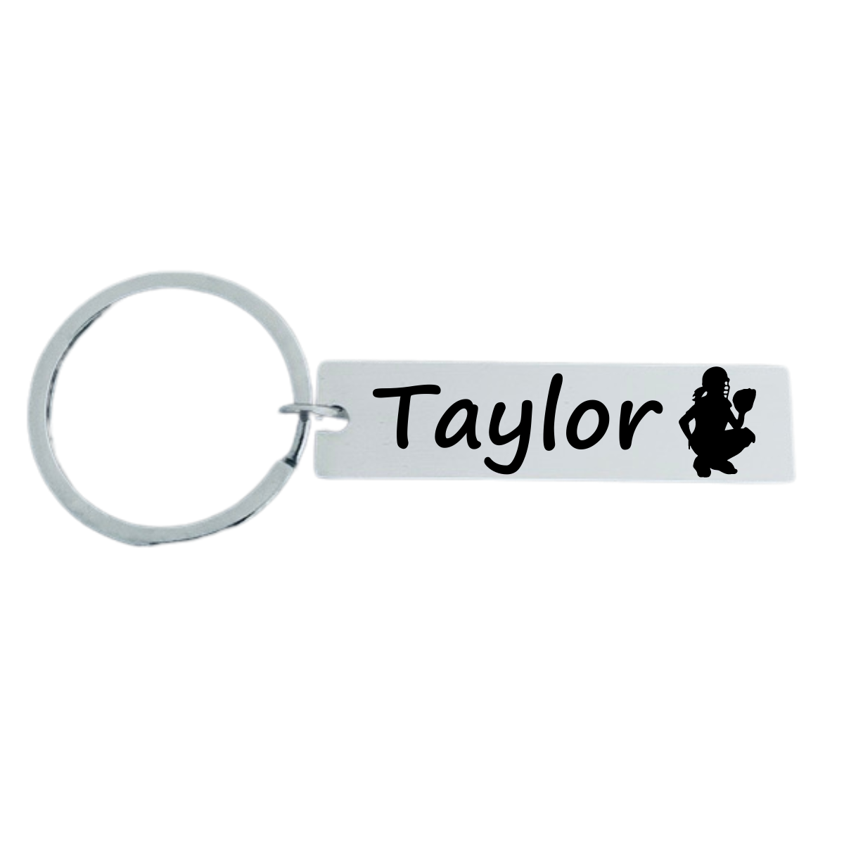 Personalized Softball Catcher Keychain