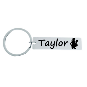 Personalized Softball Catcher Keychain