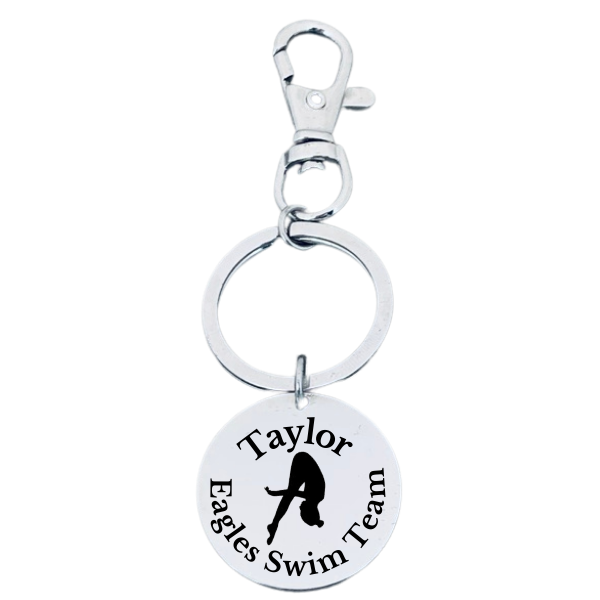 Personalized Diving Zipperpull Keychain