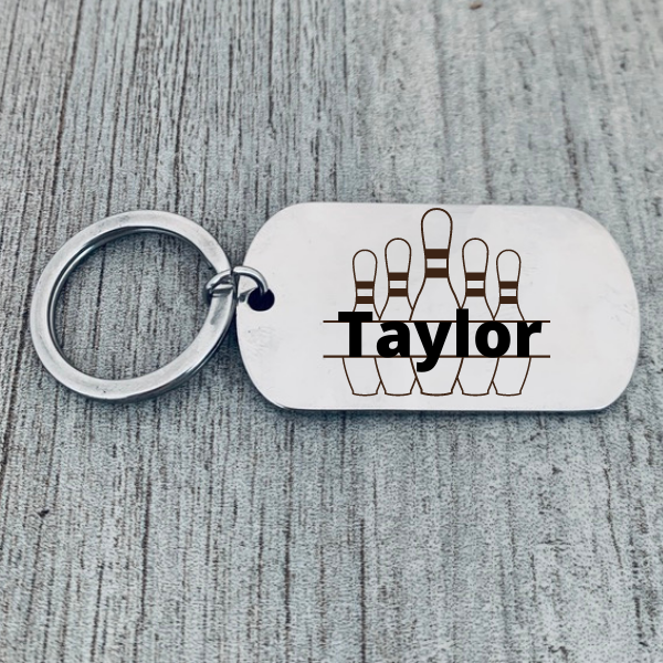 Personalized Bowling Keychain