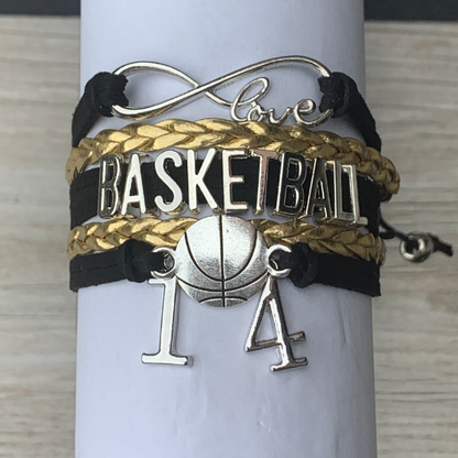 Personalized Basketball Bracelets - 16 Team Colors