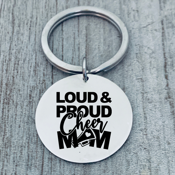 Cheer Mom Keychain - Round Shape - Pick Style