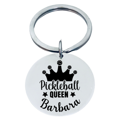 Personalized Pickleball Queen Keychain