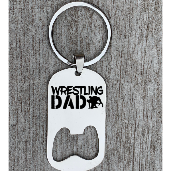 Wrestling Dad Keychain