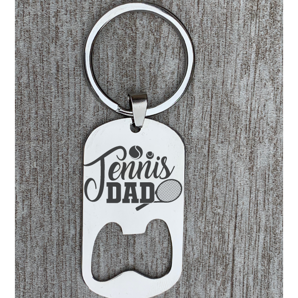 Tennis Dad Keychain