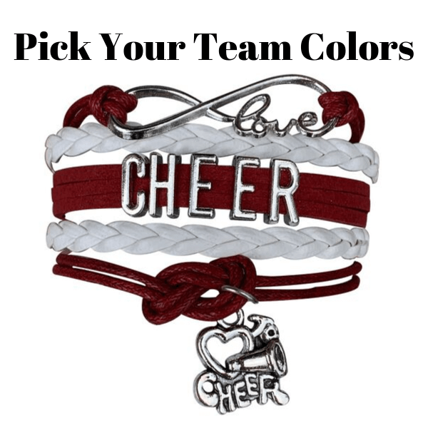 Love to Cheer Bracelet - Maroon and White Color