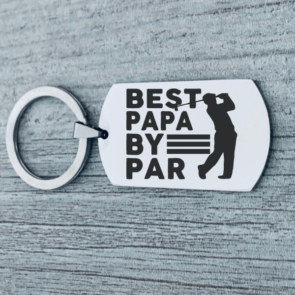 Best Papa By Par Golf Keychain -  Pick Style