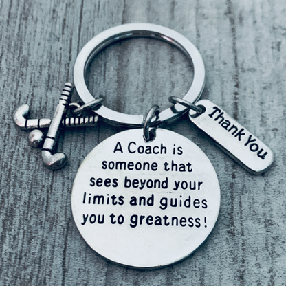 Field Hockey Coach Keychain- Sees Beyond Your Limits