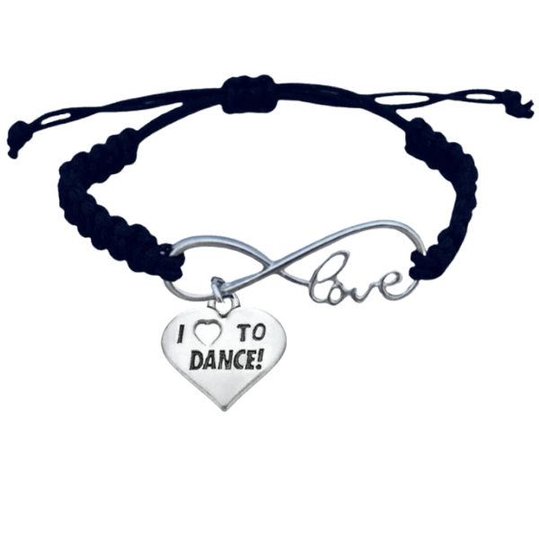 Dance Infinity Adjustable Rope Bracelet - Pick Charm
