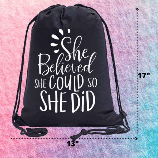 Girls She Believed She Could So She Did Nylon Sportybag