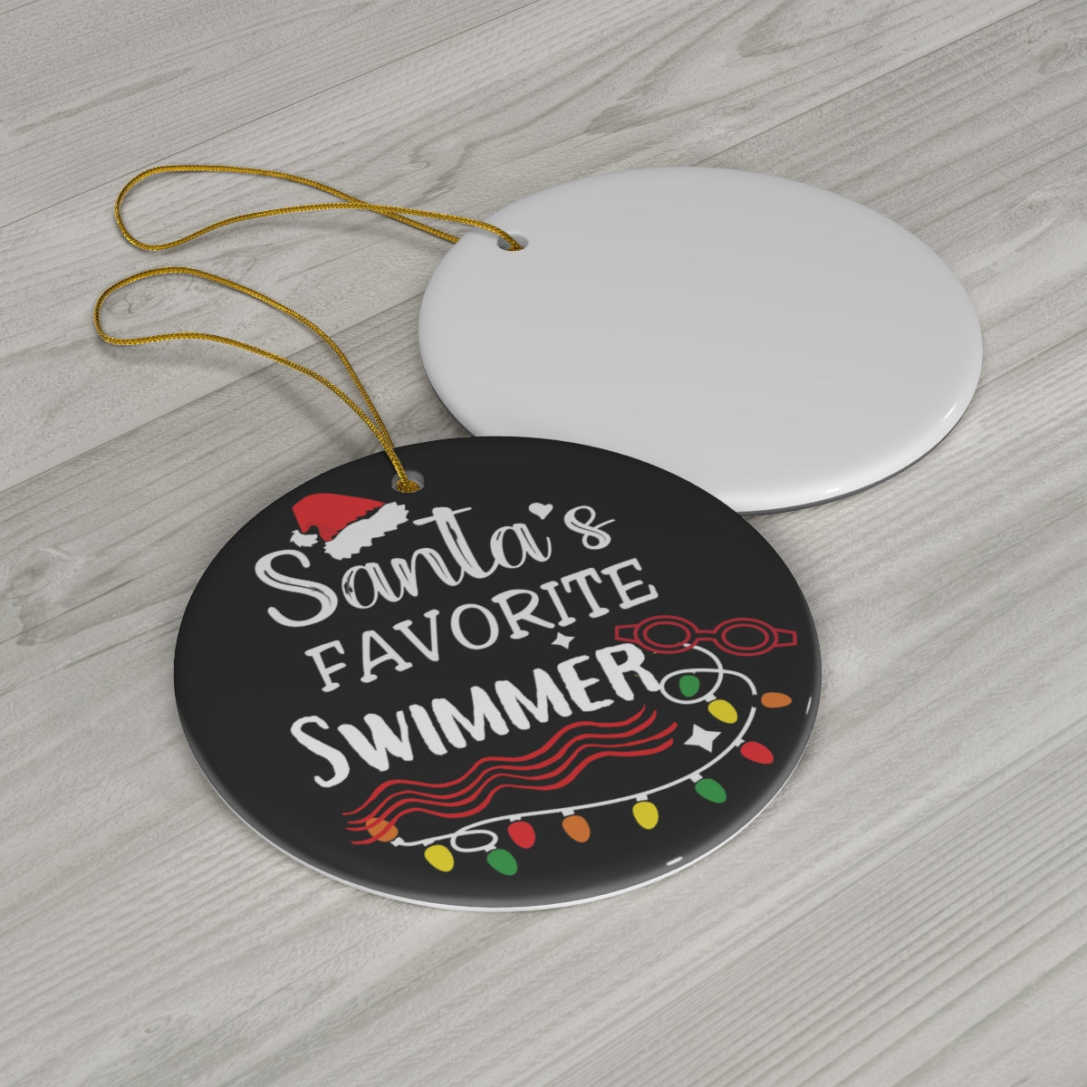 Swim Christmas Ornament, Santa's Favorite Swimmer