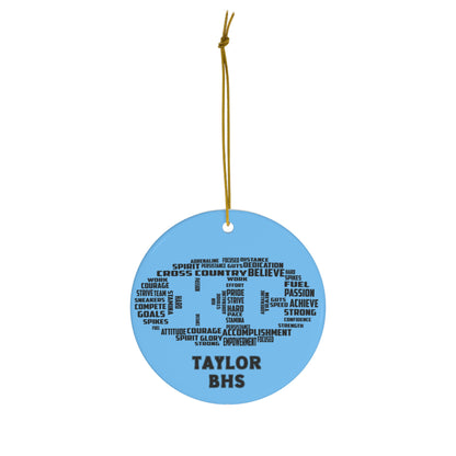 Cross Country Ornament, 2023 Personalized Runner Christmas Ornament, Ceramic Tree Ornament For Runners