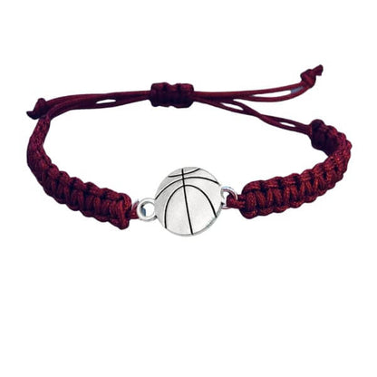 Basketball Rope Bracelet in Maroon Color